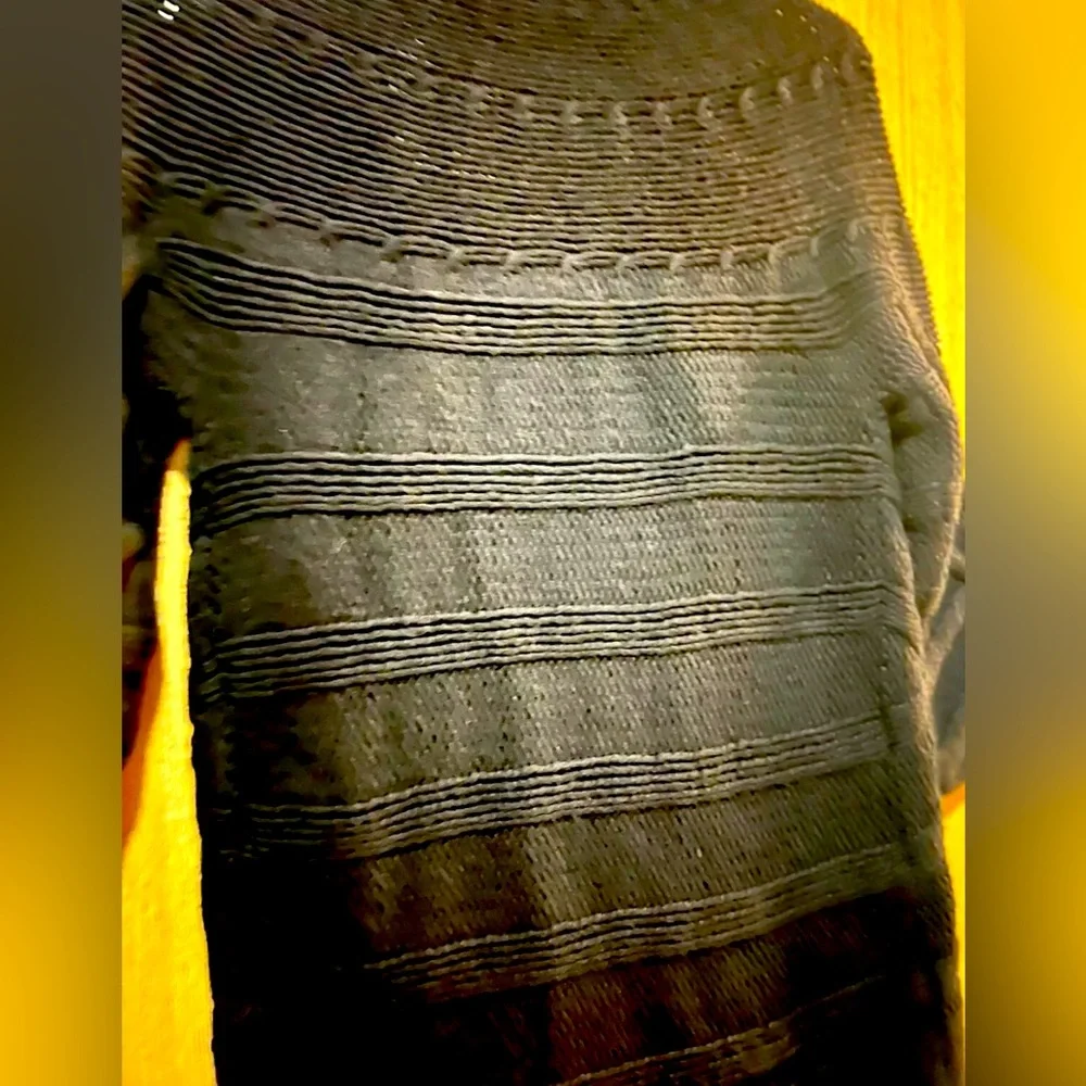 Theory Cardigan Women 2 Cotton Wool Cashmere Blend Black  Scarf Attach - Picture 3 of 15